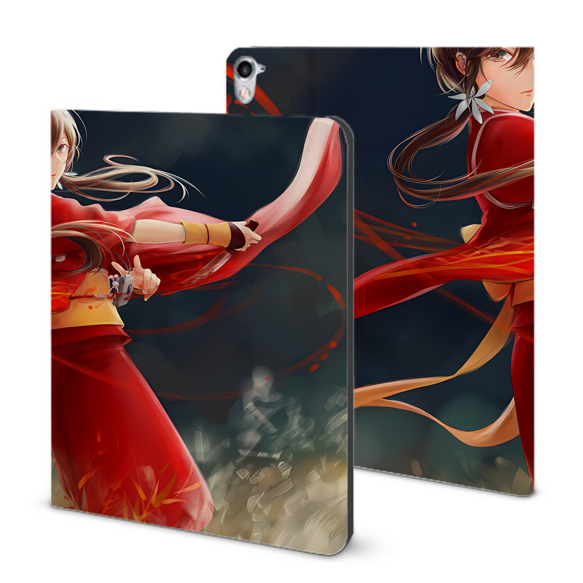 （画像用） 文豪ストレイドッグス Bungo Stray Dogs IPad ケース ブック型 PUレザー TPU 耐衝撃 軽量 薄型 ペン収納なし 全面保護 IPad 各モデル対応